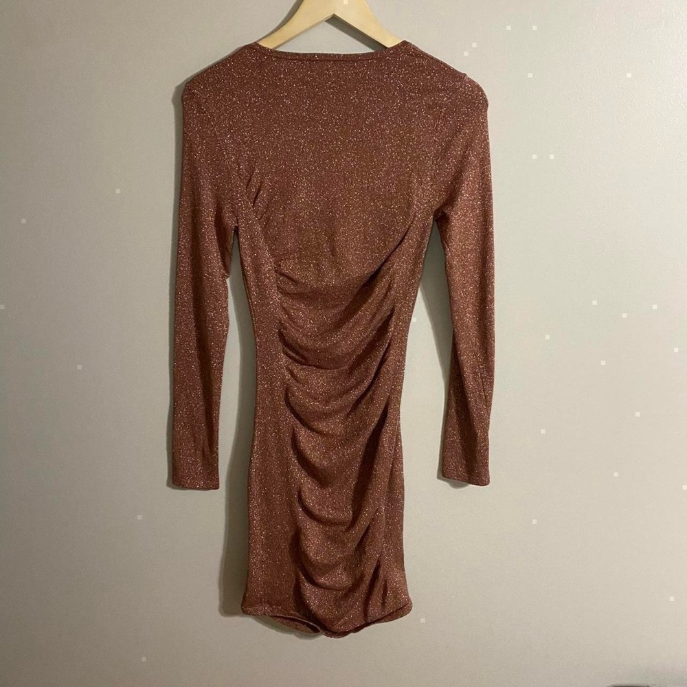 Express Shimmering Ruched Dress - Picture 3 of 3